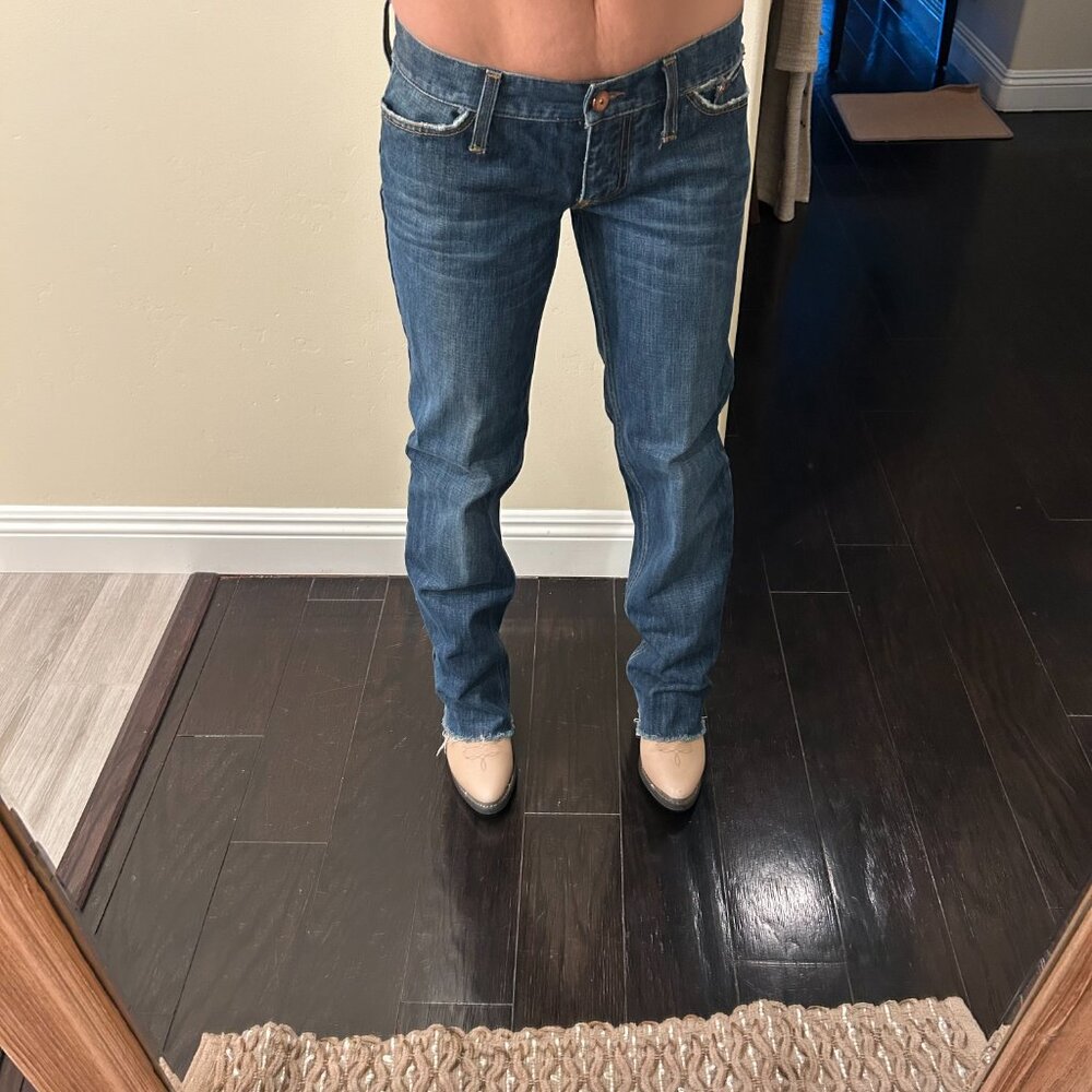 Dolce & Gabbana Low Rise Jeans Womens Y2K Straight Leg Denim Made in Italy